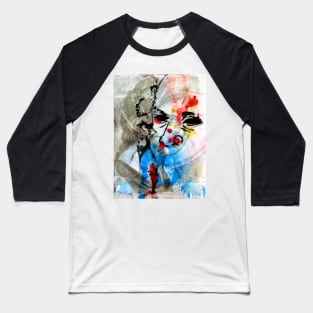 Abstract Ink Painting Portrait Baseball T-Shirt